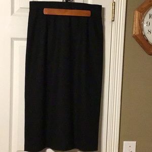Black wool skirt.